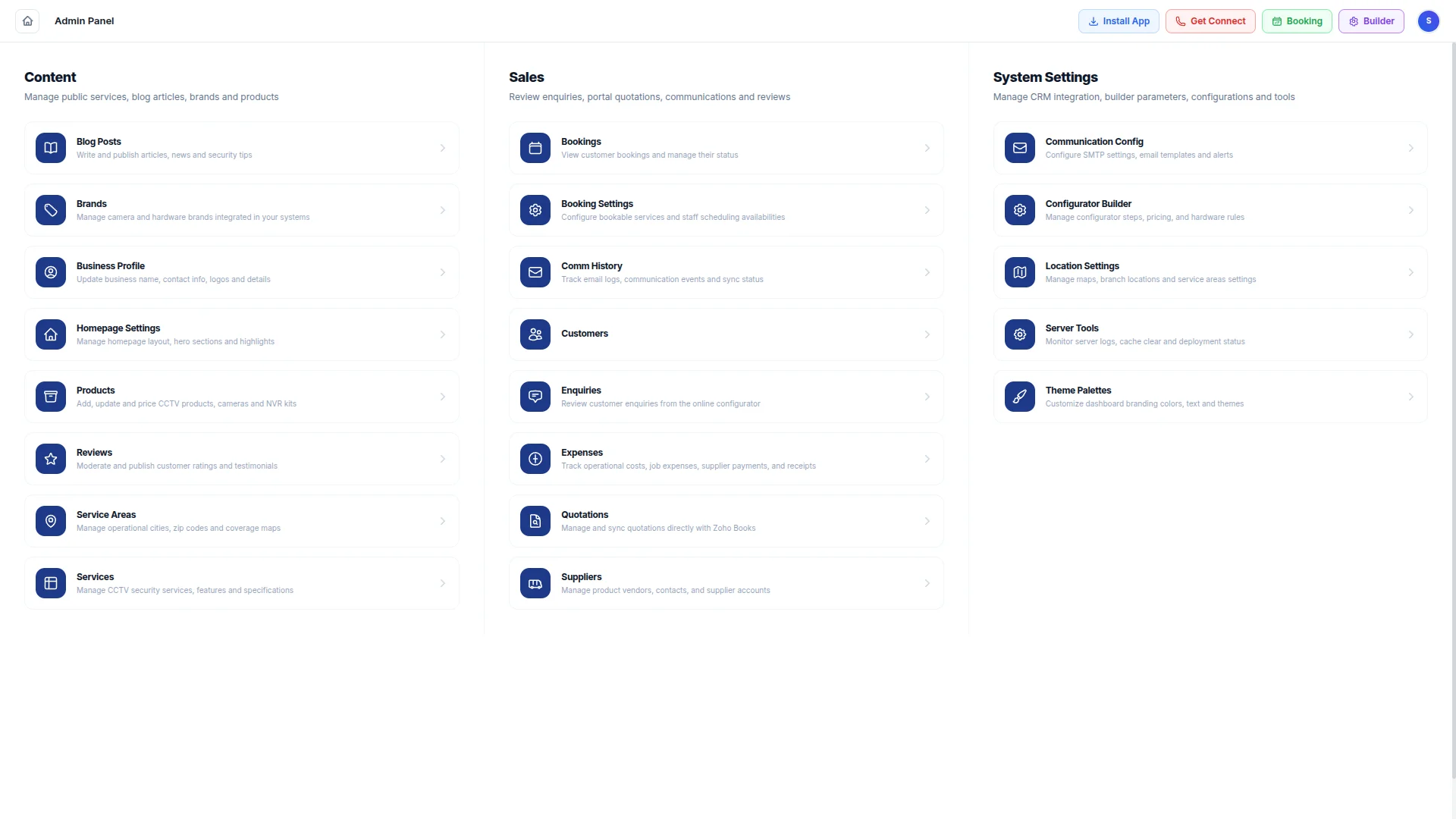 Fortifier Security Suite - Dynamic Corporate Platform & Operations CRM (Desktop)